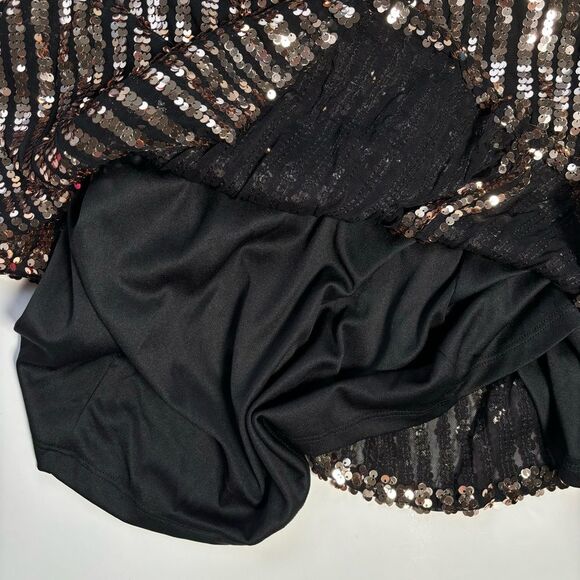 Torrid Sequin Trapeze A-Line Dress - Champagne Metallic - Size 4 - Picture 7 of 11